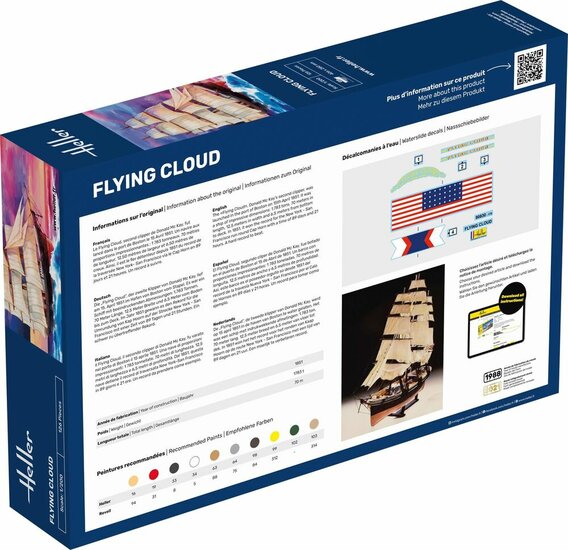 Heller 80830 Flying Cloud Bouwpakket Schaal 1:200