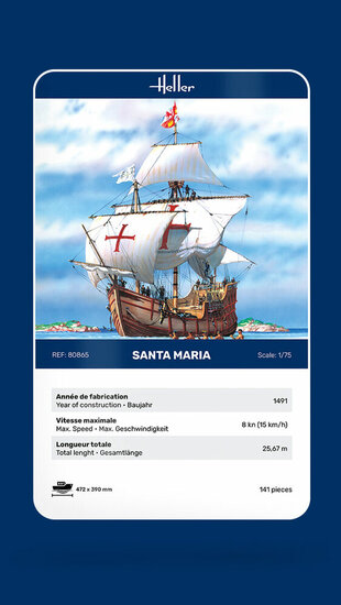 Heller 80865 SANTA MARIA Bouwpakket Schaal 1:75