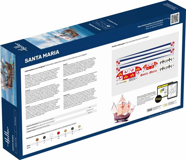 Heller 80865 SANTA MARIA Bouwpakket Schaal 1:75