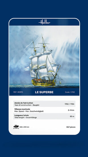 Heller 80895 Le Superbe Bouwpakket Schaal 1:150