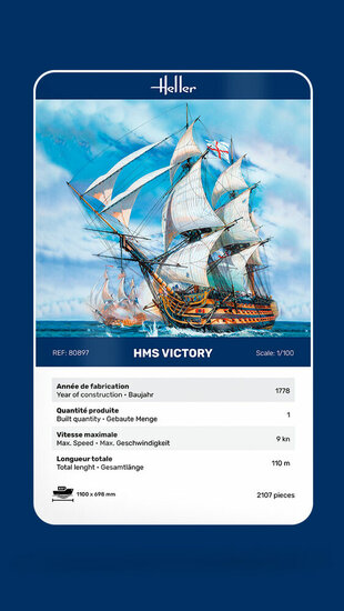 Heller 80897 HMS Victory Bouwpakket Schaal 1:100