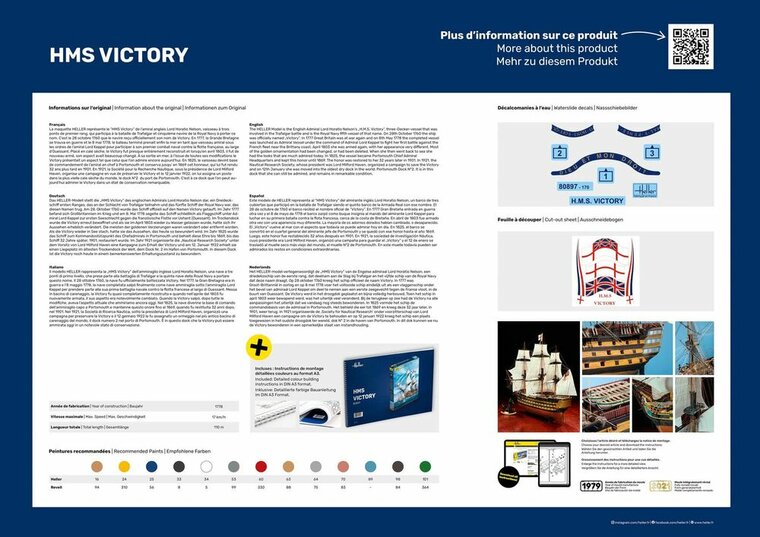 Heller 80897 HMS Victory Bouwpakket Schaal 1:100