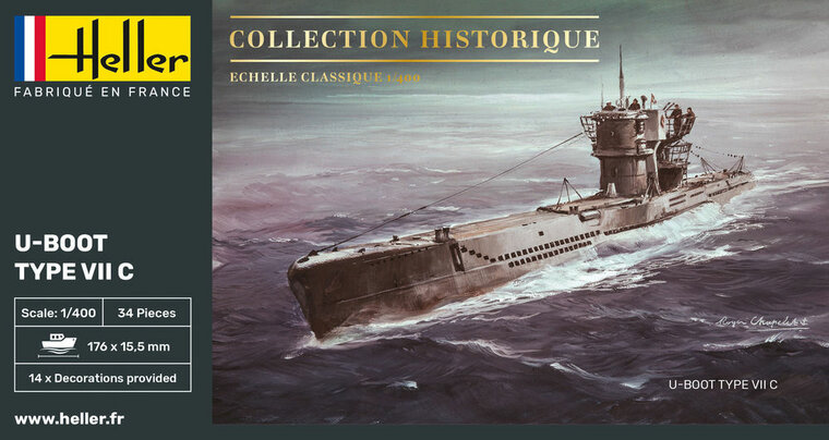 Heller 81002 U-Boot Type VII C Bouwpakket Schaal 1:400