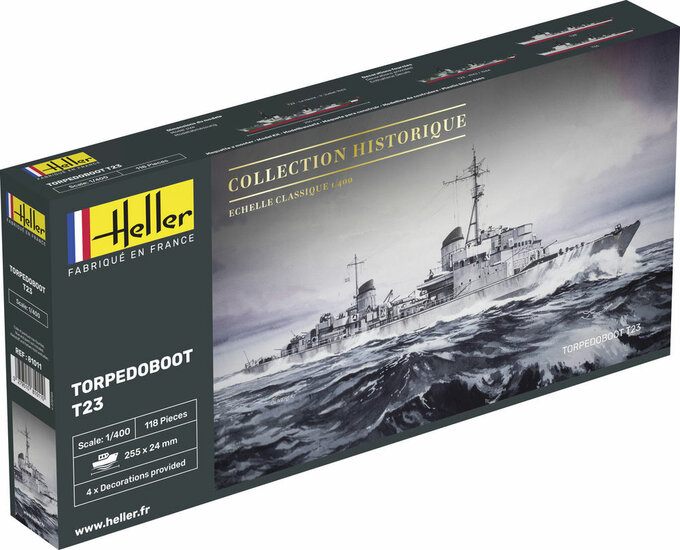 Heller 81011 Torpedoboot T23 Bouwpakket Schaal 1:400