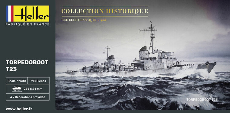Heller 81011 Torpedoboot T23 Bouwpakket Schaal 1:400