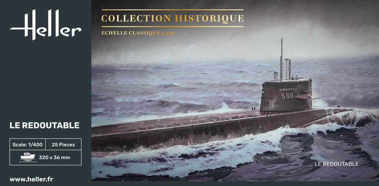 Heller 81075 U-Boot S/M Redoutable Bouwpakket Schaal 1:400