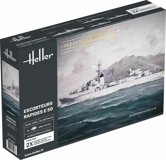 Heller 81093 Escorteurs Rapides E 50 Collection Historique Bouwpakket Schaal 1:400