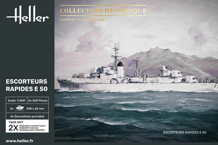 Heller 81093 Escorteurs Rapides E 50 Collection Historique Bouwpakket Schaal 1:400