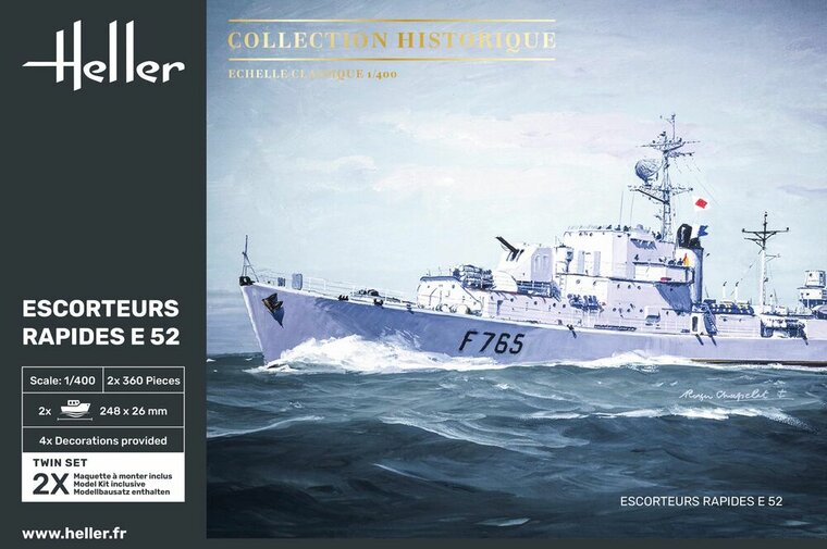Heller 81094 Escorteurs Rapides E 52 Collection Historique Bouwpakket Schaal 1:400