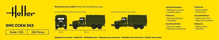Heller 81121 GMC US-Truck Bouwpakket Schaal 1:35