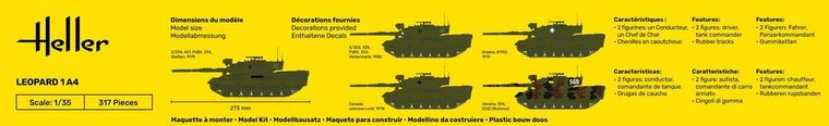 Heller 81126 Leopard 1A4 Bouwpakket Schaal 1:35