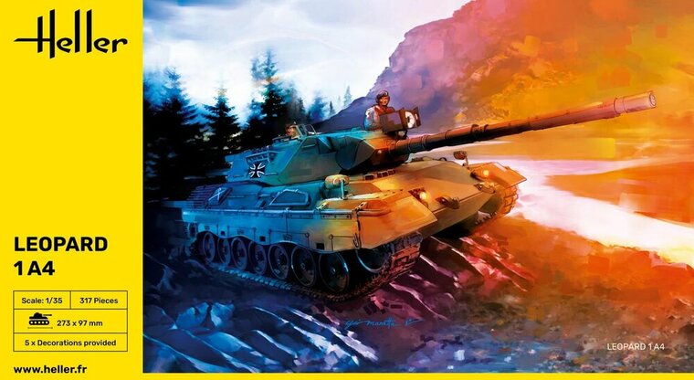 Heller 81126 Leopard 1A4 Bouwpakket Schaal 1:35