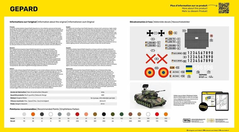 Heller 81127 Gepard Bouwpakket Schaal 1:35