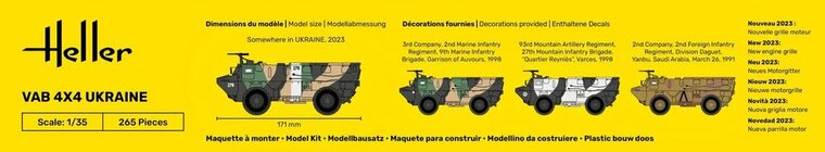 Heller 81130 VAB 4x4 Ukraine Bouwpakket Schaal 1:35