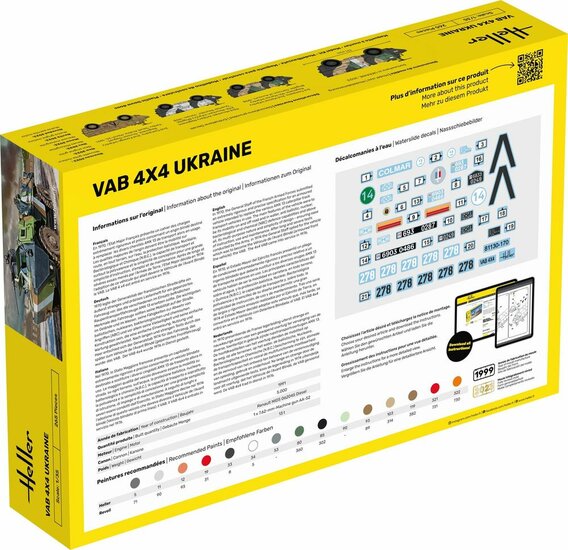 Heller 81130 VAB 4x4 Ukraine Bouwpakket Schaal 1:35