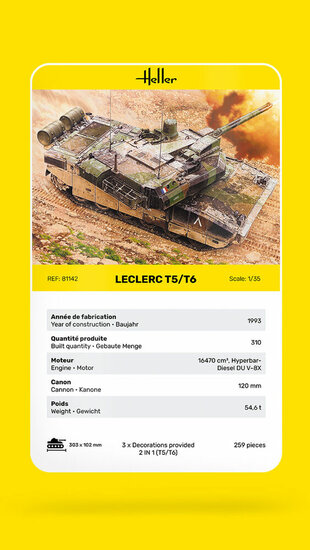 Heller 81142 Leclerc T5/T6 Bouwpakket Schaal 1:35