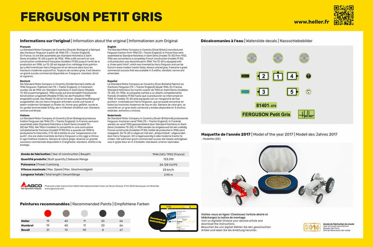 Heller 81401 Ferguson Petit Gris Bouwpakket Schaal 1:24