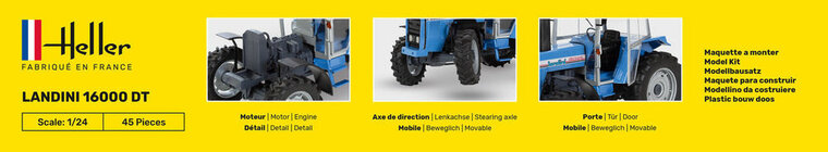 Heller 81403 LANDINI 16000 DT Bouwpakket Schaal 1:24
