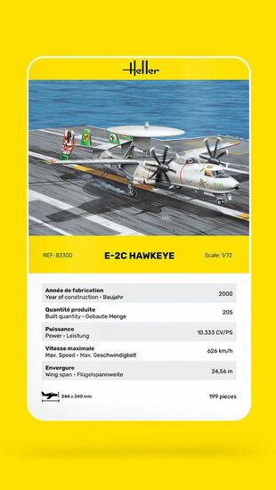 Heller 82300 E-2C Hawkeye Bouwpakket Schaal 1:72
