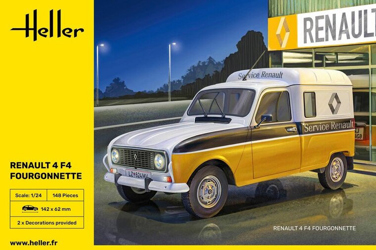 Heller 82700 Renault 4 Fourgonette F4 Bouwpakket Schaal 1:24