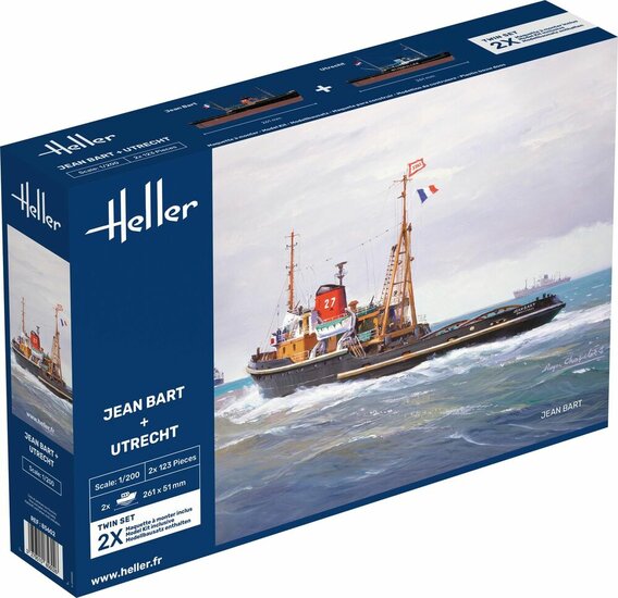 Heller 85602 JEAN BART + UTRECHT Twinset Bouwpakket Schaal 1:200