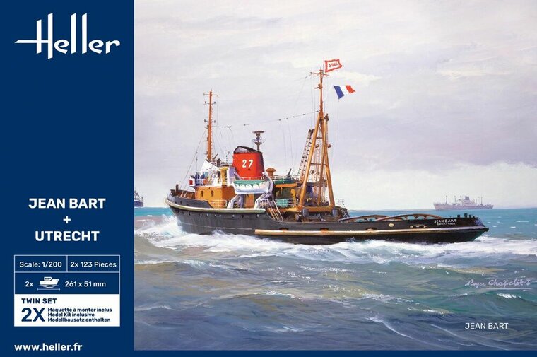 Heller 85602 JEAN BART + UTRECHT Twinset Bouwpakket Schaal 1:200