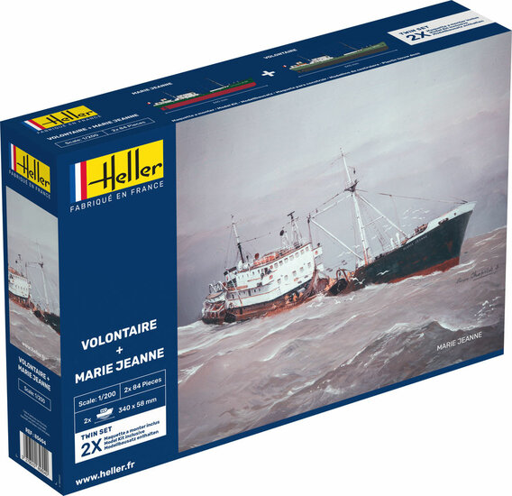 Heller 85604 VOLONTAIRE MARIE + MARIE JEANNE Twinset Bouwpakket Schaal 1:200 boot