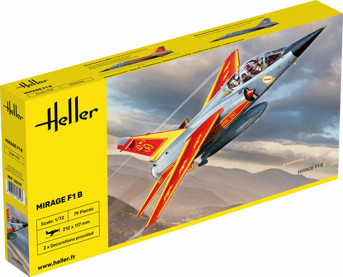 Heller 30319 Mirage F1 Bouwpakket Schaal 1:72 vliegtuig