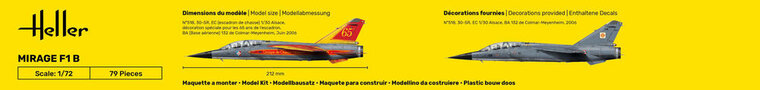 Heller 30319 Mirage F1 Bouwpakket Schaal 1:72 vliegtuig