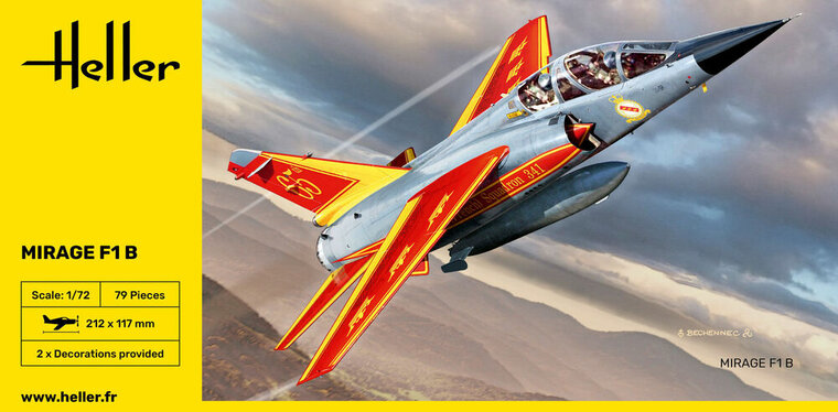 Heller 30319 Mirage F1 Bouwpakket Schaal 1:72 vliegtuig