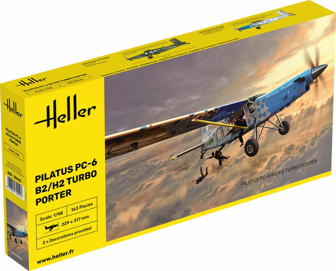 Heller 30410 PILATUS PC-6 B2/H2 Turbo Porter Bouwpakket Schaal 1:48 vliegtuig