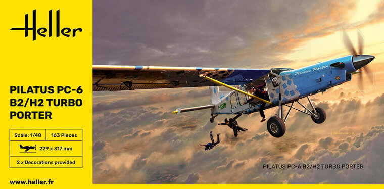 Heller 30410 PILATUS PC-6 B2/H2 Turbo Porter Bouwpakket Schaal 1:48 vliegtuig