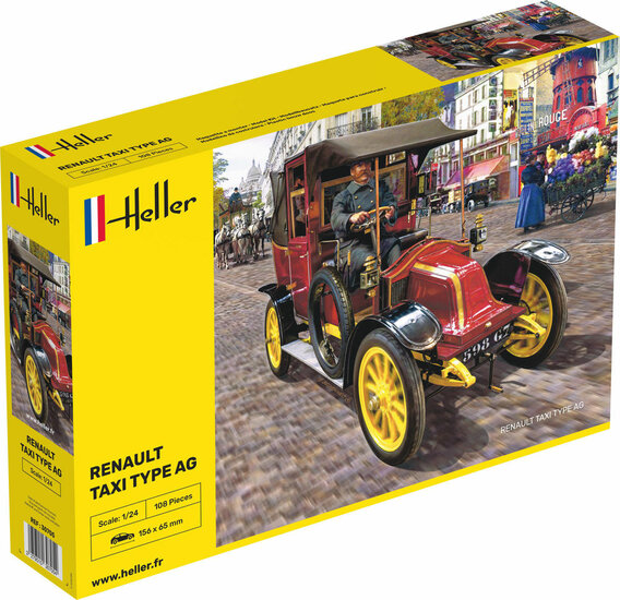 Heller 30705 Renault Taxi Type AG Bouwpakket Schaal 1:24 auto