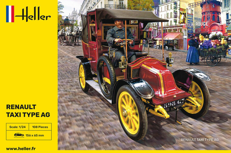 Heller 30705 Renault Taxi Type AG Bouwpakket Schaal 1:24 auto