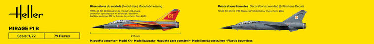 Heller 35319 STARTER KIT Mirage F1 Bouwpakket Schaal 1:72 vliegtuig
