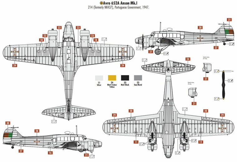 Airfix A09191A Avro Anson Mk.I Schaal 1:48