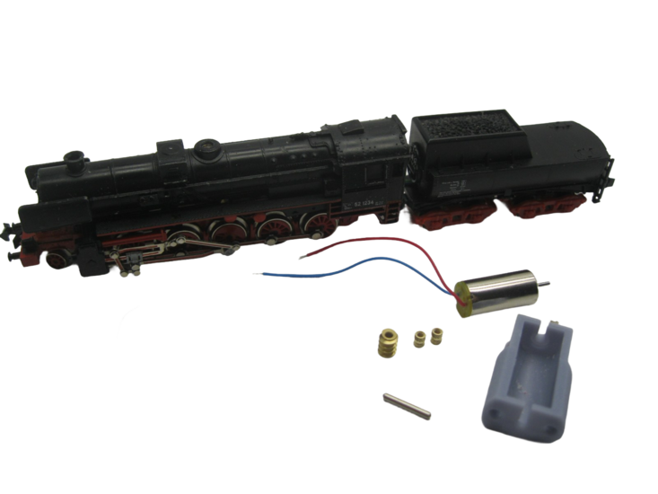 micromotor NM010G ombouwset voor Minitrix DB / DRG BR 52, SNCB 26, SNCF 150 Y, ÖBB 52