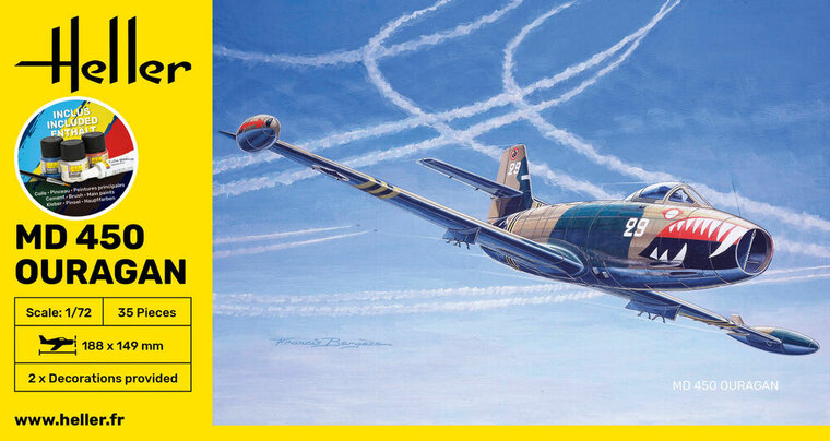 Heller 56201 STARTER KIT MD 450 Ouragan Schaal 1:72