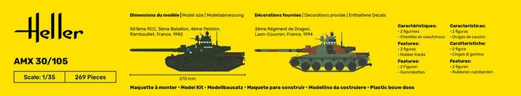 Heller 57137 STARTER KIT AMX30/105 Schaal 1:35