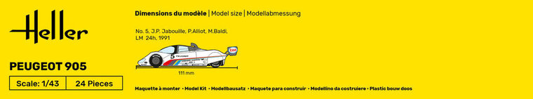 Heller 80110 Peugeot 905 Schaal 1:43