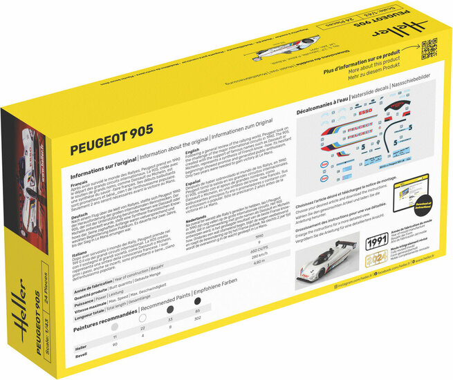 Heller 80110 Peugeot 905 Schaal 1:43