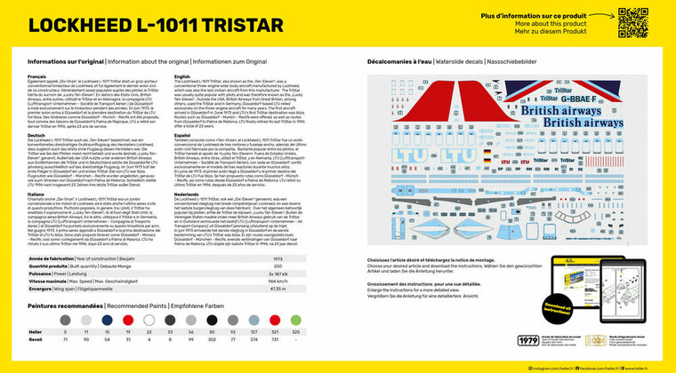 Heller 80451 Tristar LTU Schaal 1:125
