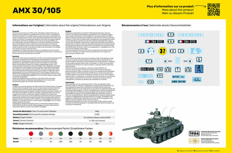 Heller 81137 AMX30/105 Schaal 1:35