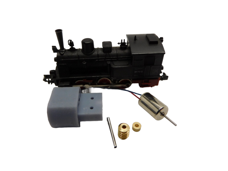 micromotor NA026C motor ombouwset voor Arnold DB, DSB BR 89.7, DR 89.6, DB BR 80, Renfe 030, US Western - Lok (UP, W&A, RG, B&O, N&W, WP, SP, SF, Wabash)