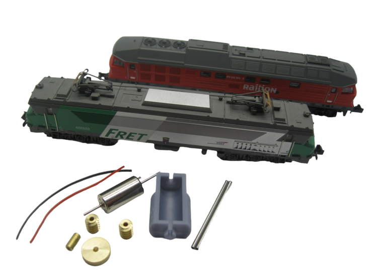 micromotor NM029C N motor ombouwset voor Minitrix DR BR 132, BR 142, BR 234, DB NS u.a.