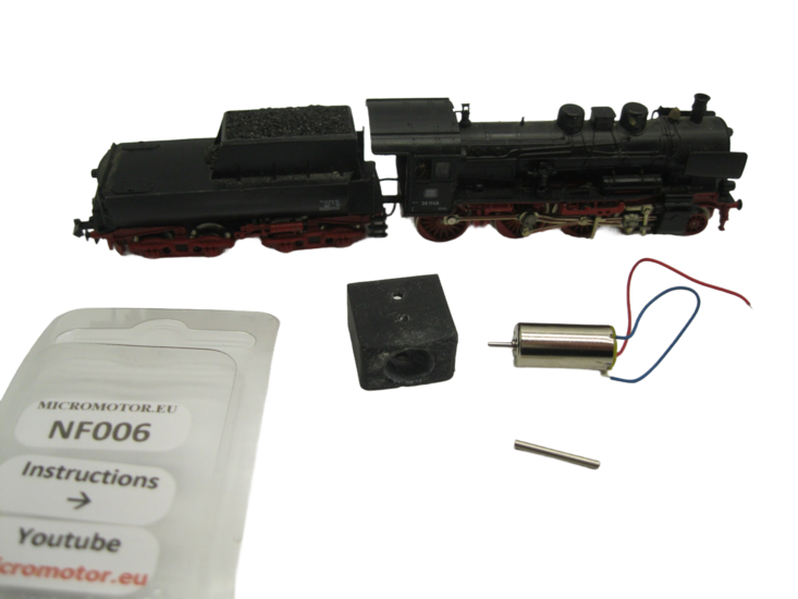 micromotor nf006G Glockenankermotor Umbausatz f&uuml;r Fleischmann BR38 Wannentender, BR50 Wannentender, u.a.