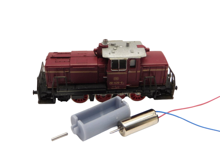 micromotor NM065 Glockenankermotor für Minitrix V 60, BR 260, BR 261 Modell mit Zahnrad