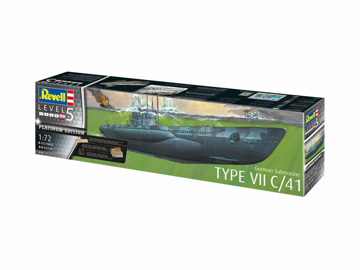Revell 05163 German Submarine Type VII C/41 Bouwpakket Schaal 1:72