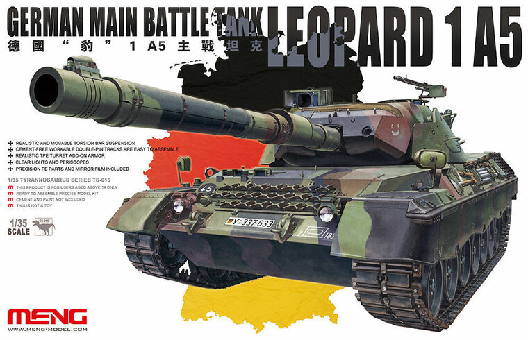 MENG-Model TS-015 German main Battle Tank Leopard 1 A5 Bouwpakket Schaal 1:35