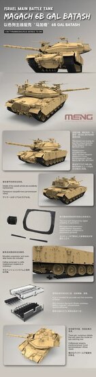 MENG-Model TS-040 Israel Main Battle Tank Magach 6B GAL BATASH Bouwpakket Schaal 1:35